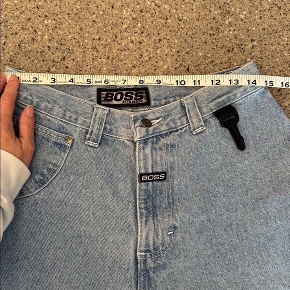 BOSS BY I.G. DESIGN Baggy Y2K Skater Hip-Hop Embroidered Pocket Denim Jeans - Picture 6 of 16